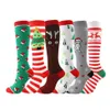 Kerst Compressie Hoge Kwaliteit Kousen Vrouwen Mannen Druk Sokken Comprimeren Sport Patroon Running Knie Hoge Nylon Run Socks225d