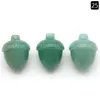 Pedras preciosas soltas forma natural bolota pedra preciosa decorativa mão esculpida cura verde aventurina pedra de avelã para decoração de casa presente d dh6v5