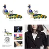 Pins Brooches Exquisite Peacock Zircon Animal Brooch Luxurious Rhinestone With High Quality Retro Ornaments Drop Delivery Jewelry Dhpw3