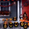 مجموعة من 12 حامل شمعة هالوين حامل شاي الشاي الأسود والذهبي حامل شمعة نذري مع 12 Grimace Halloween Glass Grimace Tealight حامل لصالح