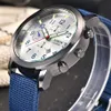 Wristwatches Russian Army Watches Men XI Luminous Nylon Watch Date Calendar Casual Quartz Relogio Masculino Montre Homme Militaire181G