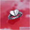 Rings Ins Hiphop Street Rock Bee Butterfly Flame Happy Chrysanthemum Heartbreak Titanium Steel Ring For Women Men Couple Drop Deliver Dhljz