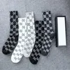 Women Sports Long Socks Fashion High Quality Womens and Mens Stocking Letter g sock chaussettes de marque luxe with box330S