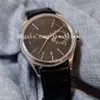Neu eingetroffene Herrenuhr, mechanische Automatikuhren für MAN, schwarzes Lederarmband, hochwertige Armbanduhr mit schwarzem Zifferblatt 103313o