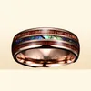 Cluster Rings BONLAVIE 8mm Hawaiian Koa Wood And Abalone Shell Tungsten Carbide Wedding Bands For Men Comfort Fit Size 4 To 179778633