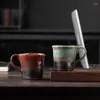 Muggar japansk stil retro kaffekopp gränsöverskridande stor kapacitet keramisk eftermiddag te ins vindugn förtjockad