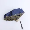 Paraplu's Slimme zakparaplu Mini Superlicht borduurwerk UV Opvouwbaar Kleine plegbare Sombrilla Bolsillo