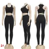 Womens badmode jumpsuits yoga set training trainingspakken fitness gympakken shirts crop top leggings outdoor outfits yuga broek dragen sp290j