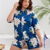 Damen-Trainingsanzüge, Strandkleidung für Damen, 2-teiliges Set, schnell trocknendes Hawaii-Hemd und Shorts, modische Damenbekleidung, bedruckt, lässige Outfits