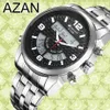6 11 Nytt rostfritt stål LED Digital Dual Time Azan Watch 3 Colors Y19052103273b