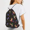Shopping Bags Humming Birds Drawstring Backpack Men Gym Workout Fitness Sports Bag Bundled Yoga For Women