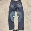 Herr jeans y2k baggy jeans kvinnor harajuku vintage tryckt streetwear denim byxor nya modetrendmodeller avslappnade hiphop gotiska jeans kvinnor t231003