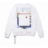 Off White Bluie Mens Hip Hop Men Projektanci streetwearu z kapturami deskorolki Hoodys Street Pullover Bluza Ubrania z białego stylu modny sweter