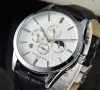 Vach New Yupoo Watch Mens Quartzwatch 운동 방수 고품질 손목 시계 시간 핸드 디스플레이 간단한 고급 인기있는 시계 가죽 스트랩 디자이너 시계