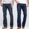 Herren-Boot-Cut-Jeans, leicht ausgestellt, Slim-Fit, berühmte Marke, Blau, Schwarz, Designer-Jeans, klassischer Herren-Stretch-Denim, Jeans281i