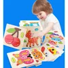 Cartão de cognição de parede gráfico 28 estilos aprendizagem educação brinquedos de madeira cartões 3d quebra-cabeça crianças presente cérebro jigsaw desenhos animados animais puzzles t dhxmi