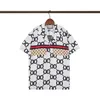 2023ss Chemises de créateurs de luxe Mode pour hommes Tiger Lettre V Chemise de bowling en soie Chemises décontractées Hommes Slim Fit Robe à manches courtes S257h