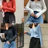 Kadın Sweaters Bahar Sonbahar Yeni V yakalı örgü kadın kazak ceket ince süveter All-maç ceketi saf renk temel küçük Cardiganl231004