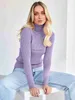 여성 스웨터 Saythen 2023 새로운 여성 가을 ​​겨울 모의 목록 솔리드 풀오버 소프트 고품질 캐주얼 클리어런스 판매 할인 스웨터 ST23927L231004
