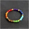 Perlen 7 Chakren Armband Stränge Reiki Healing Ncing Runde Perlen Für Frauen Und Männer Drop Lieferung Schmuck Armbänder Dhgarden Dhn7T