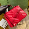 الجلود الأصلية الشعبية. Cool Marmont Series Mini Handbag. حقيبة رسول الكتف الواحدة للسيدات هي مخزون متعدد الاستخدامات 2152