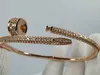 Designer Bangle Copper Hafl Crystal Juste merkontwerper Nagel Square Emble Cuff Bangle voor dames sieraden met doos klassieke liefde sieraden