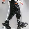 Männer Hosen Hip Hop Mode Schwarz Harem Streetwear Sport Jogger Techwear Kpop Koreanische Stil Kleidung Männer Harajuku Lose Trouse236B