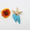 Dangle Earrings Natural Blue Copper Handmade Hammered Art Geometric Women's Tapered Triangle Boho Style Jewelry