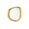 Band Rings Sier Ring For Women Trend Elegant Creative Vintage Geometric White Shell Party Jewelry Birthday Gifts Drop Delivery Dh0X8