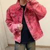 Giacche da uomo Giacca corta in denim da uomo Moda retrò Streetwear Coreano bomber hip-hop allentato Cappotto vintage da uomo M-2XL