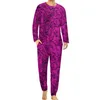 Heren nachtkleding Retro Rose Bloemen Pyjama Gele bloemen Man Lange mouwen Mooie set 2-delig Nacht Herfst Design Thuispak Cadeau-idee