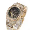 Ny modedesigner Mekaniska klockor Mens Hip Hop Leisure Sport Full Diamond Men's Watches2048