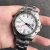Роскошные мужские часы 40 мм с белым циферблатом Explorer II Ref 216570GMT Формат Автоматические механические часы из нержавеющей стали 316L sport wr243P