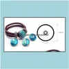 Charm Bracelets Jewelry 도착 Noosa Snap Buttons 팔찌 18mm 생강 스냅 여성을위한 Mtilayer 브레이드 랩 DHSJH