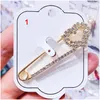 Stift broscher rhinestone brosch dekorativ stift kvinnor tröja cardigan sjal kläddekor hsj88 droppleverans smycken dhzev