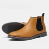 Bottes Chelsea en cuir pour hommes, confortables, à la mode, 40 ~ 46, 2023