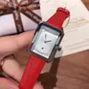 luxury women watches fashion lady wristwatches rectangle Top brand designer leather strap quartz womens watch for ladies Christmas2851