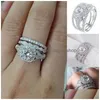 Cluster Rings Not Easy To Break Creative Geometric Squares Design Ring For Daily Life Drop Delivery Jewelry Dhct5