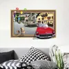 Wandaufkleber, Wohnzimmer, Zuhause, dekorativ, 3D-Reative, alter Po-Stil, Stadt, Kinder, Kinder, Arbeitszimmer, Schlafzimmer, Aufkleber, Poster, Wandbild