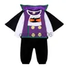 Occasions spéciales Costume de vampire chauve-souris violet noir pour bébé garçon fille barboteuse combinaison avec cape 6M 12M 24M Halloween Pourim déguisement x1004