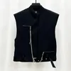 Gilet da uomo Moda Gilet casual per uomo Catena di metallo Colletto alla coreana Monopetto Senza maniche Giubbotti Estate 2023 Marea 21F3838