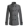 Men's Trench Coats 2024 Windbreaker Autumn And Winter Lapel Woolen Coat Double Breasted To Keep Warm