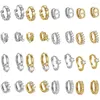 Brincos de argola 925 prata esterlina agulha adorável geometria ouro esmalte pequeno para mulheres tendência cartilagem piercing jóias