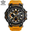 SMAEL 1802 sport hommes montres haut de gamme de luxe militaire montre à Quartz hommes étanche choc mâle horloge numérique Relogio Mascul2694