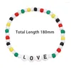 Strand Go2boho Fashion Jewelry Colorful Letter Love Glass Beaded Bracelet For Women Christmas Gift