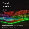 문자열 U2013 앱 제어 LED 크리스마스 조명 400 RGB 16 백만 색상 LED 105 피트 녹색 와이어 실내 및 실외 스마트 리그