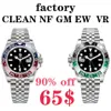 NF CLEAN VR GM Montre de luxe pour hommes Double fuseau horaire ETA 2836 3186 3285 Automatique Mécanique Plongée Sports Lefty Green Mode Hommes GMT 286h