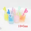 Charms 15Pcs/Lot Drink Resin Charm Pearl Milk Tea Bottle Pendant DIY Earrings Dangle Keychain Jewelry Making Accessories Gifts