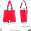 10Pcs Large Size Christmas Candy Bag Wine Holders Santa Pants Gift and Treat Bags with Handle Portable Candy Gift Baskets Gift Wrap for Wedd