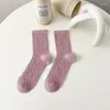 Damen-Socken, einfarbig, Süßigkeiten, süßes Mädchen, vier Jahreszeiten, Damen-Mittelrohr, Baumwolle, bequeme Socken